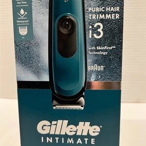 Gillette Braun Intimate i3 Pubic Hair Cordless Trimmer W/ Sensitive Comb NEW